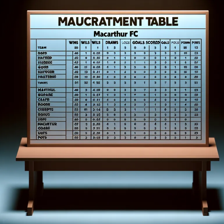 Макартур (футбольный клуб): Турнирная таблица и её значение