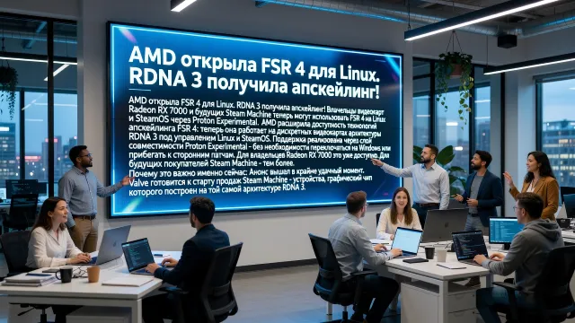 AMD открыла FSR 4 для Linux. RDNA 3 получила апскейлинг!